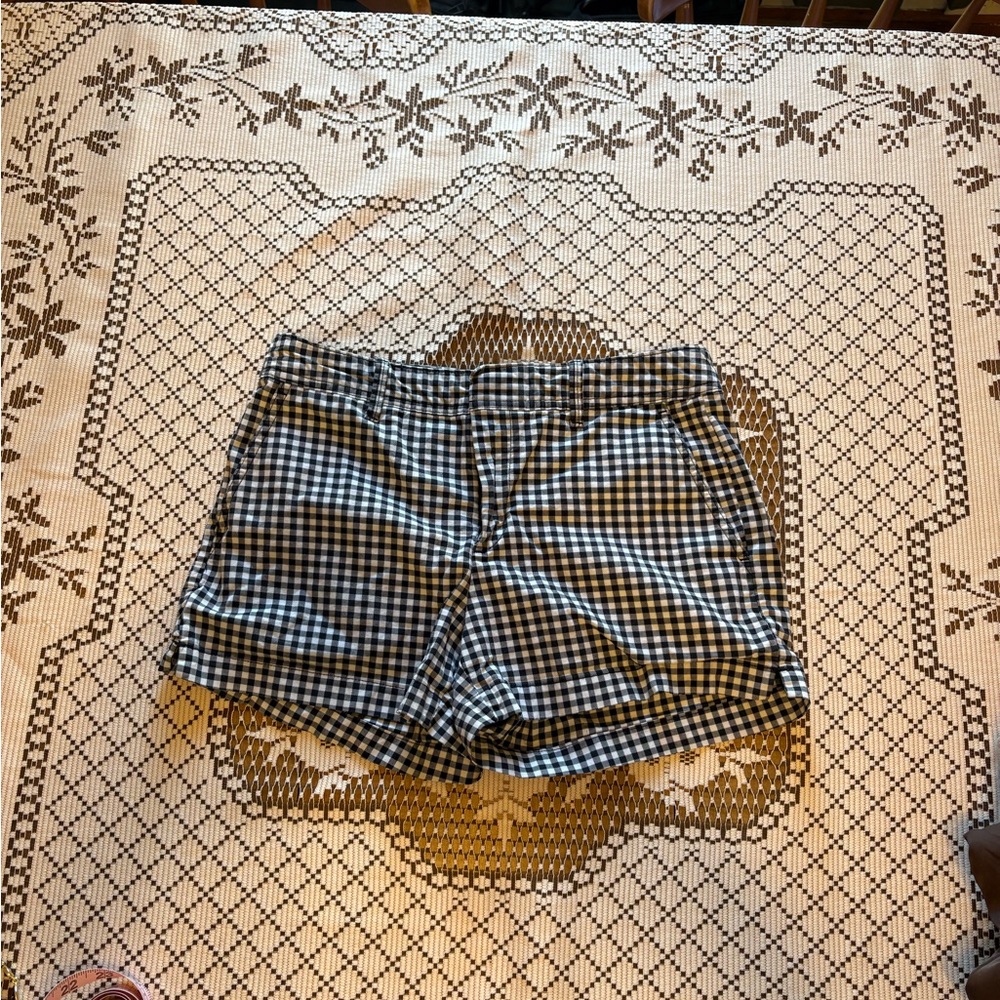 Gap Black and White Gingham Shorts